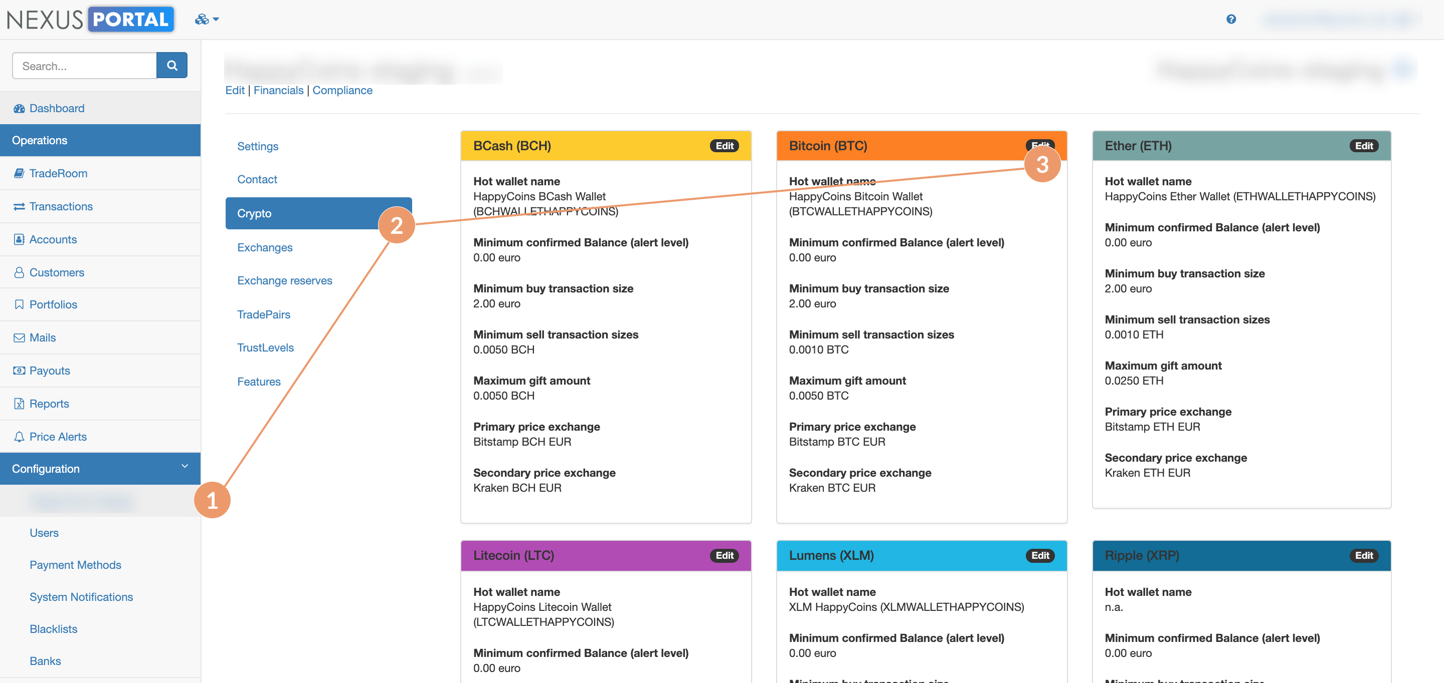 Cryptocurrencies overview page